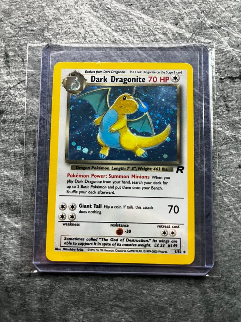 Dark Dragonite #5 Holo - Pokémon Kaart, Ophalen, Zo goed als nieuw, Losse kaart, Foil