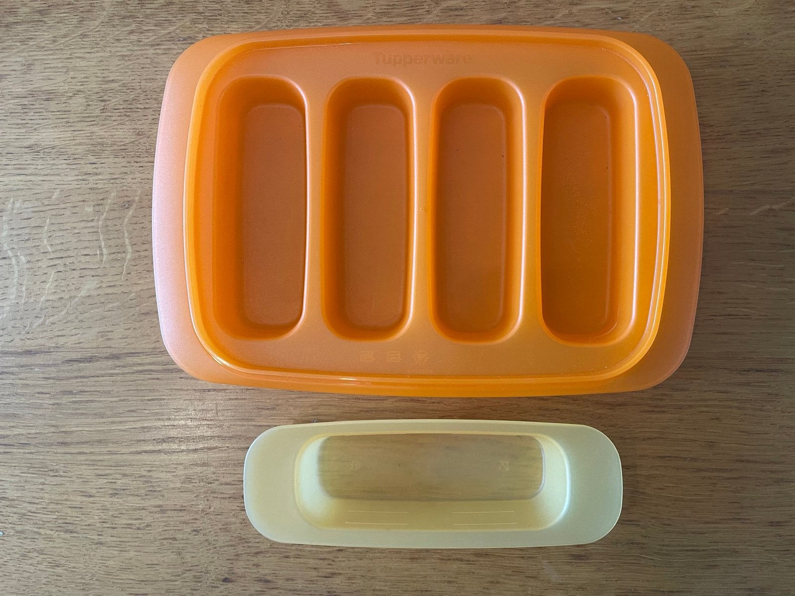 Nieuwe Tupperware snack set - Ideaal voor onderweg!, Bewaardoos, Nieuw, Oranje, Ophalen of Verzenden