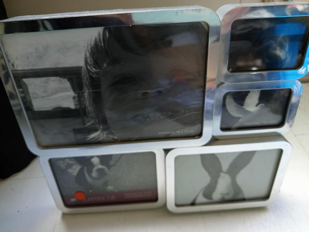 Zilverkleurige fotolijst voor meerdere foto's, Ophalen of Verzenden, Nieuw