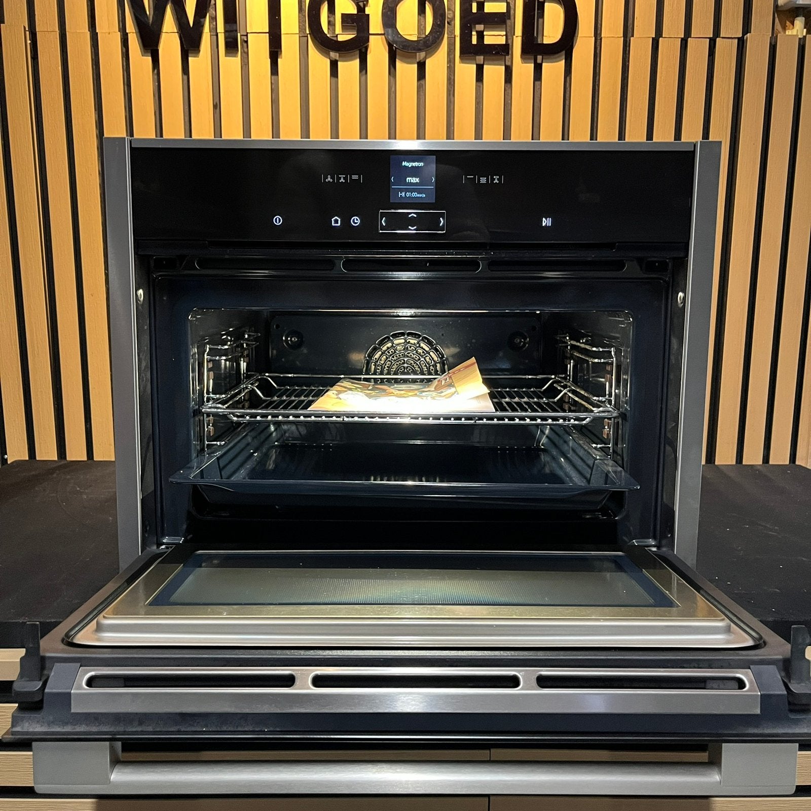 Zeer Luxe Siemens/Neff combi oven magnetron, Ophalen, 45 tot 50 cm, Inbouw, Hete lucht