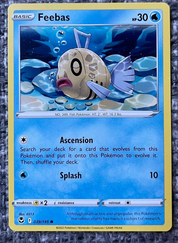 Pokémonkaart van Feebas (349) • Silver Tempest (039/195), Ophalen of Verzenden, Nieuw, Losse kaart