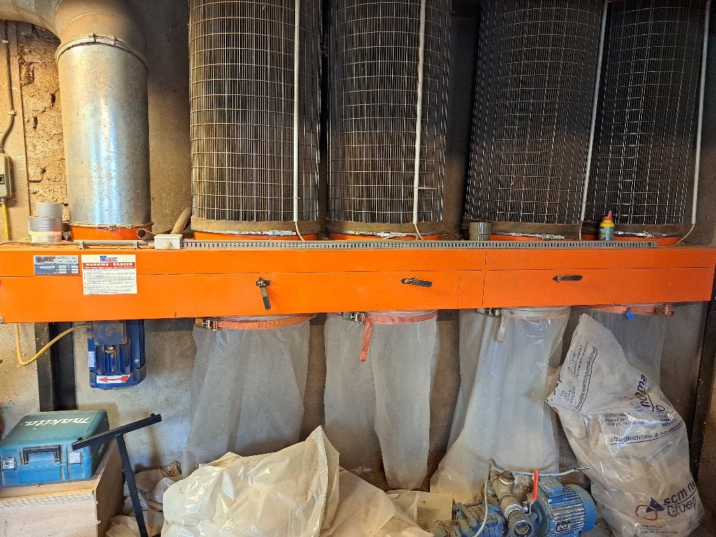 Afzuiginstallatie, 4 zaks met buizen en toebehoren, Doe-het-zelf en Verbouw, Ophalen, Gebruikt, Onbekend, 70 mm of meer