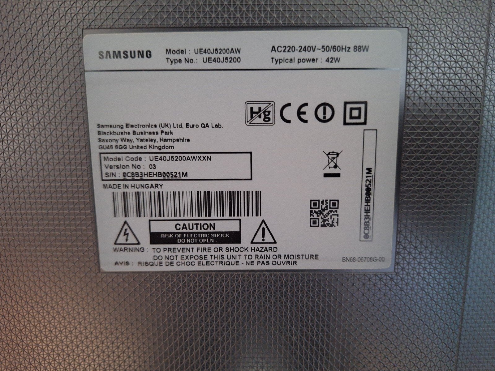 Samsung LCD 40 inch TV, Ophalen, 100 cm of meer, 50 Hz, Samsung