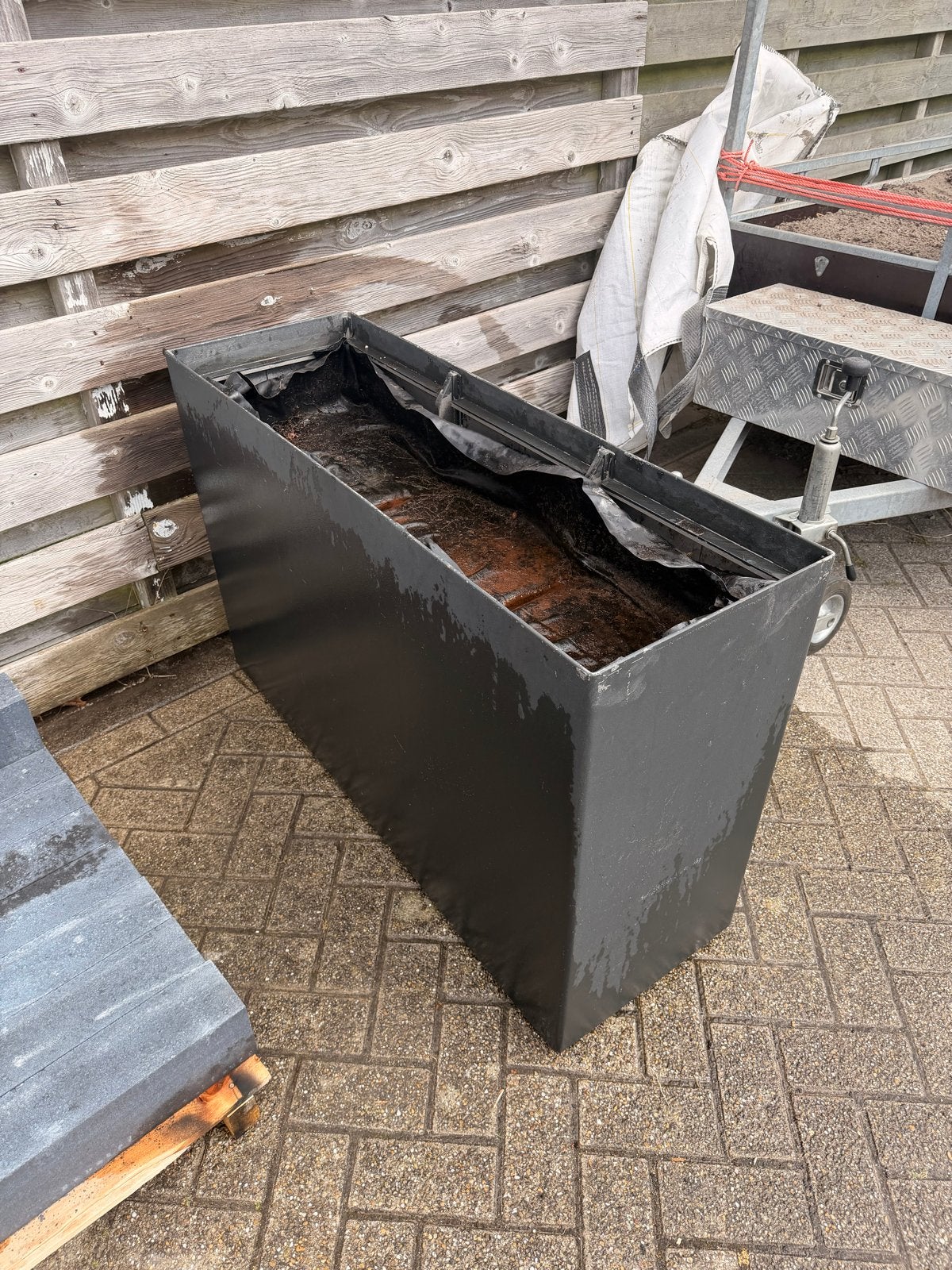 Verrijdbare Bloembakken - 77x40x120cm Gratis Ophalen!, Ophalen, Kunststof, Gebruikt, 100 cm of meer