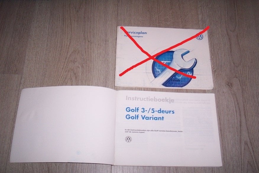 Gebruikershandleiding VW GOLF 3 variant uitvoering  93/99, Auto diversen, Ophalen of Verzenden