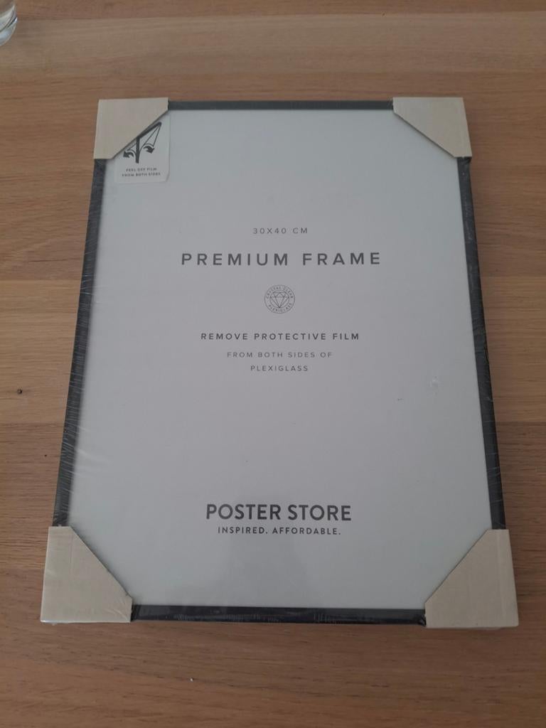 Nieuwe Poster Store fotolijst mat metaal zwart 30x40 cm, Ophalen of Verzenden, Nieuw