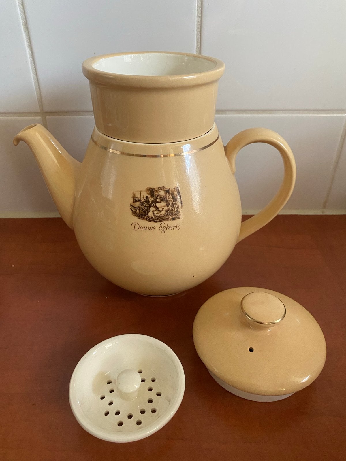 Retro Douwe Egberts koffiepot - Compleet, Antiek en Kunst, Ophalen of Verzenden
