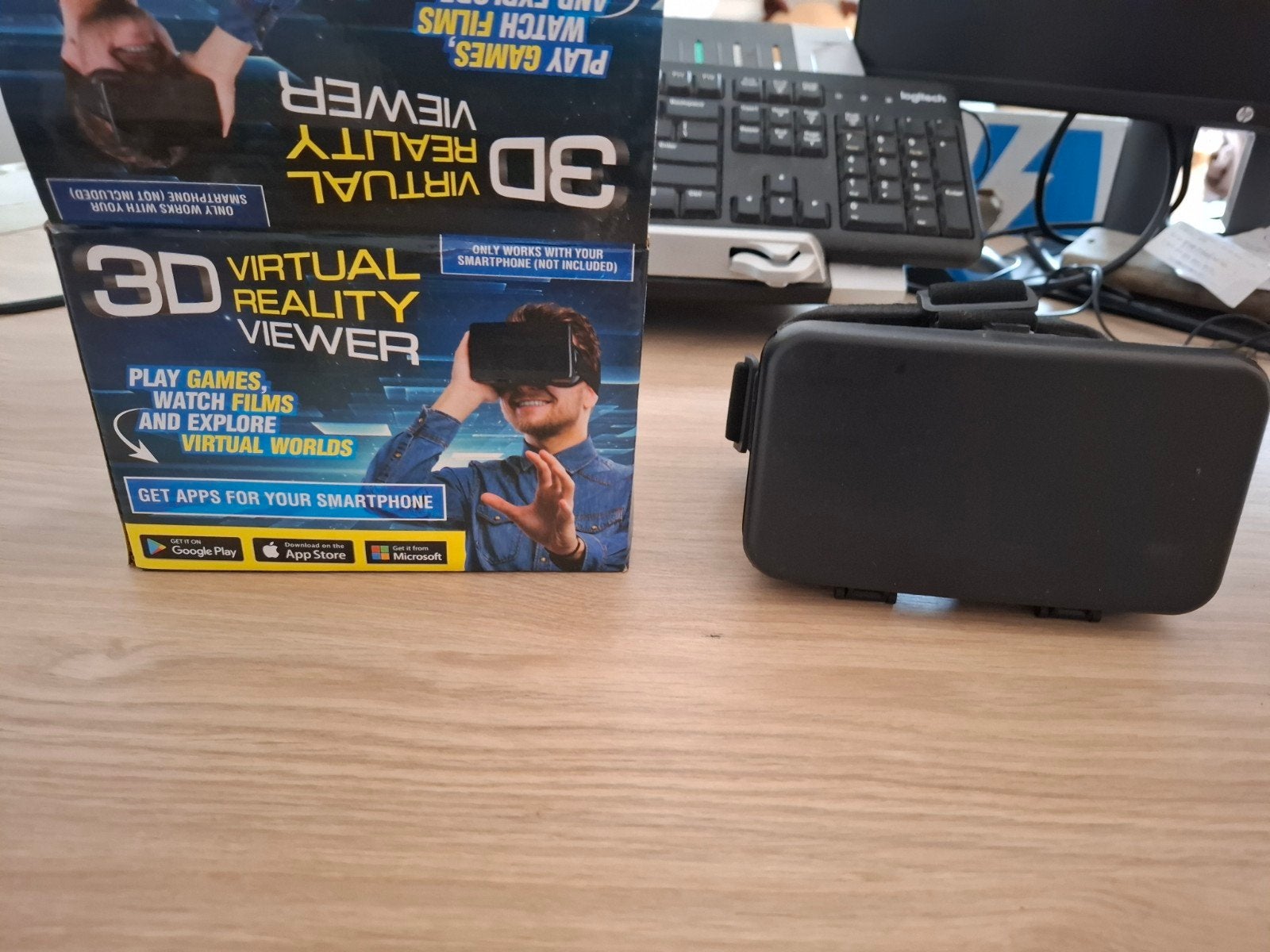 3D Virtual Reality Viewer voor Smartphone, Ophalen of Verzenden, Gebruikt, VR-bril, Telefoon