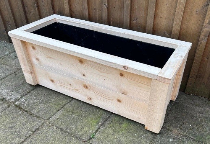 Steigerhouten Bloembak - Showroommodel, Tuin en Terras, Bloembakken en Plantenbakken, Ophalen of Verzenden, Zo goed als nieuw