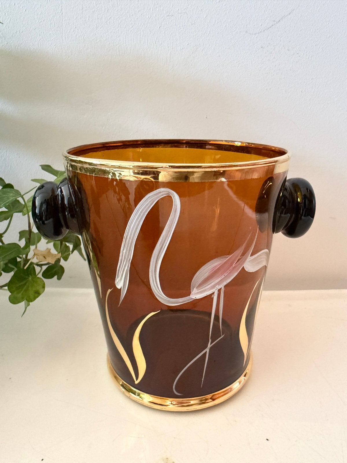 Art Deco vintage glazen ijsemmer, Antiek en Kunst, Ophalen of Verzenden