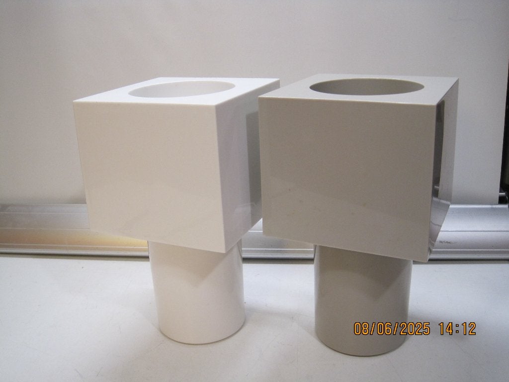design vaas ton haas up side down 26 cm wit grijs (346), 26 cm, Kunststof, Gebruikt, Ophalen of Verzenden