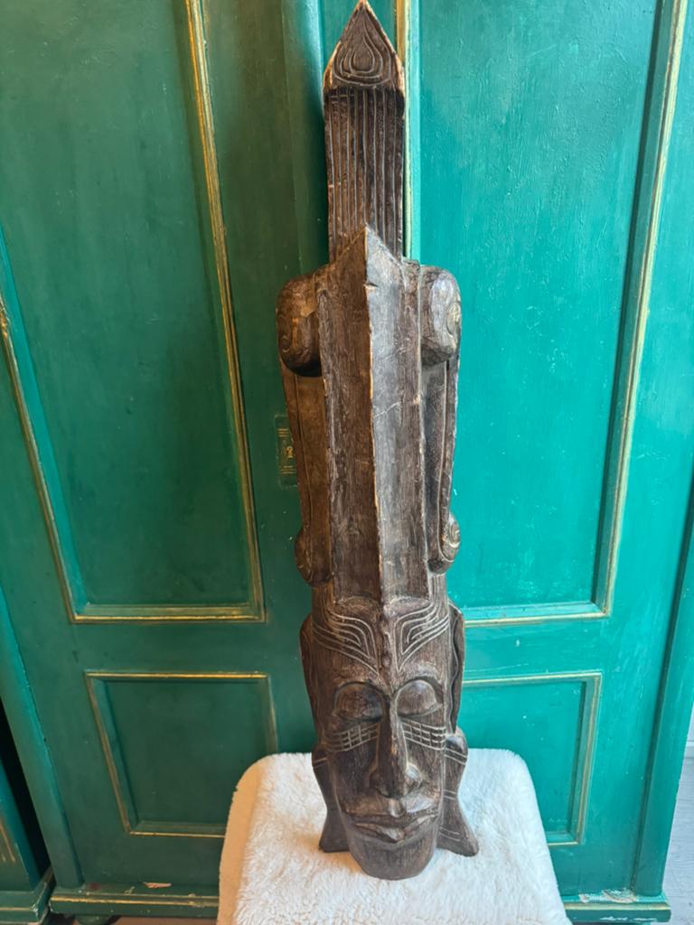 Groot tribaal houten beeld – Handgesneden voorouderbeeld, Antiek en Kunst, Ophalen of Verzenden