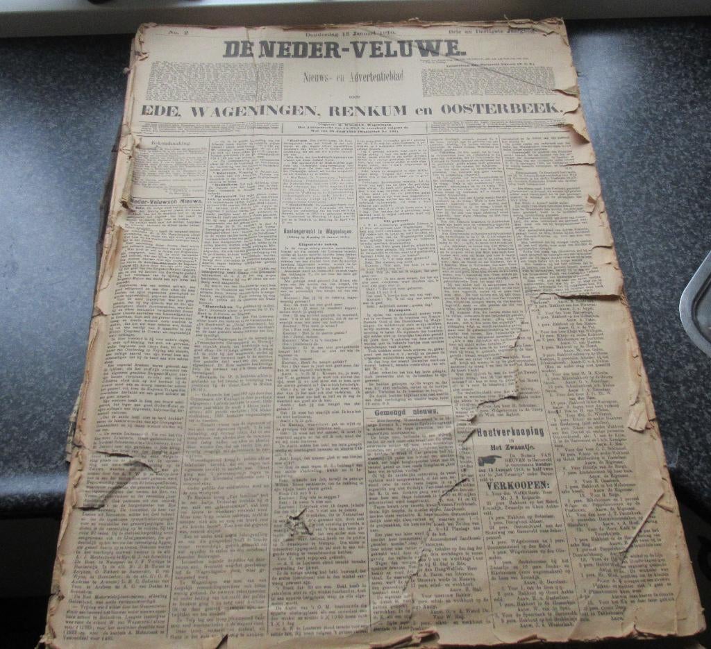 DE NEDER-VELUWE-1910/11- EDE, WAGENINGEN,RENKUM,OOSTERBEEK, Boeken, Geschiedenis | Stad en Regio, Ophalen of Verzenden, 20e eeuw of later