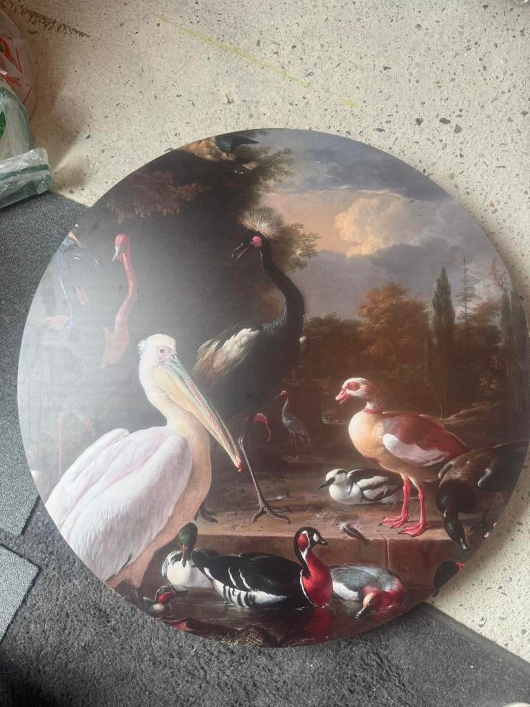 Wandcirkel met eenden, Ophalen