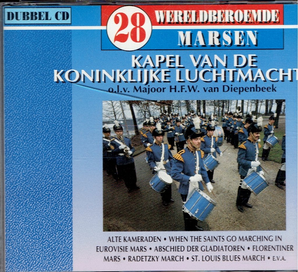 Hafabra 28 Wereldberoemde Marsen Kapel Koninklijk Luchtmacht, Inclusief boekje, Verzenden, Album, Blaasorkest/fanfare