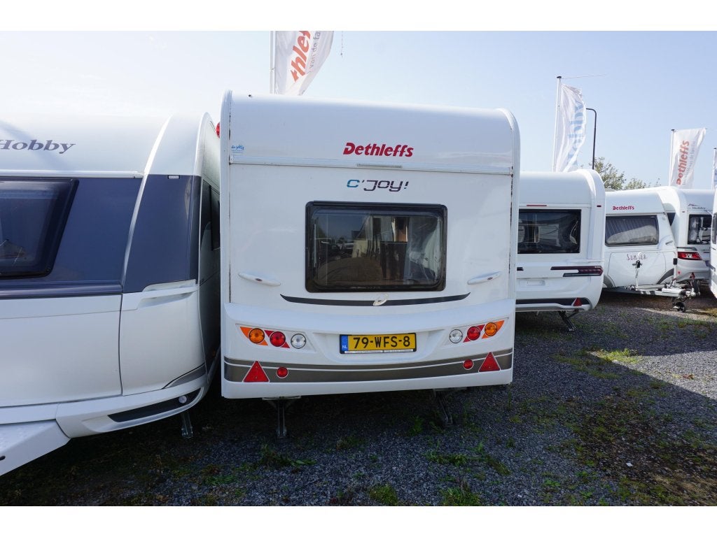 Dethleffs C'Joy 480 QLK stapelbed,airco,tent, Caravans en Kamperen, Standaardzit, Dwarsbed, Bedrijf, Dethleffs