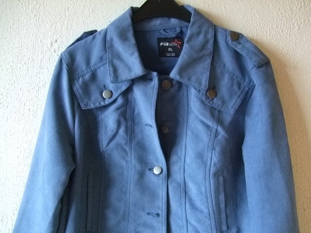 blauw ,suede, jasje van Sister maat M (40-42), Maat 38/40 (M), Blauw, Ophalen of Verzenden, Zo goed als nieuw