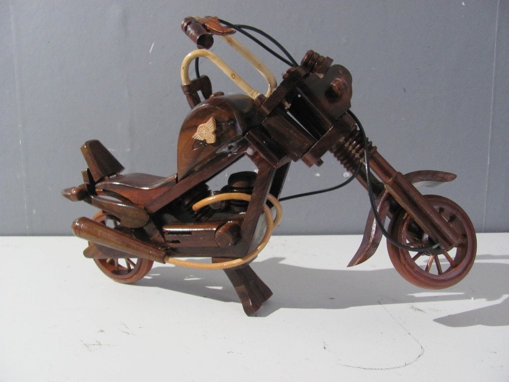 Houten harley davidson 35x 22cm, Hout, Object, Ophalen of Verzenden, Handgemaakt