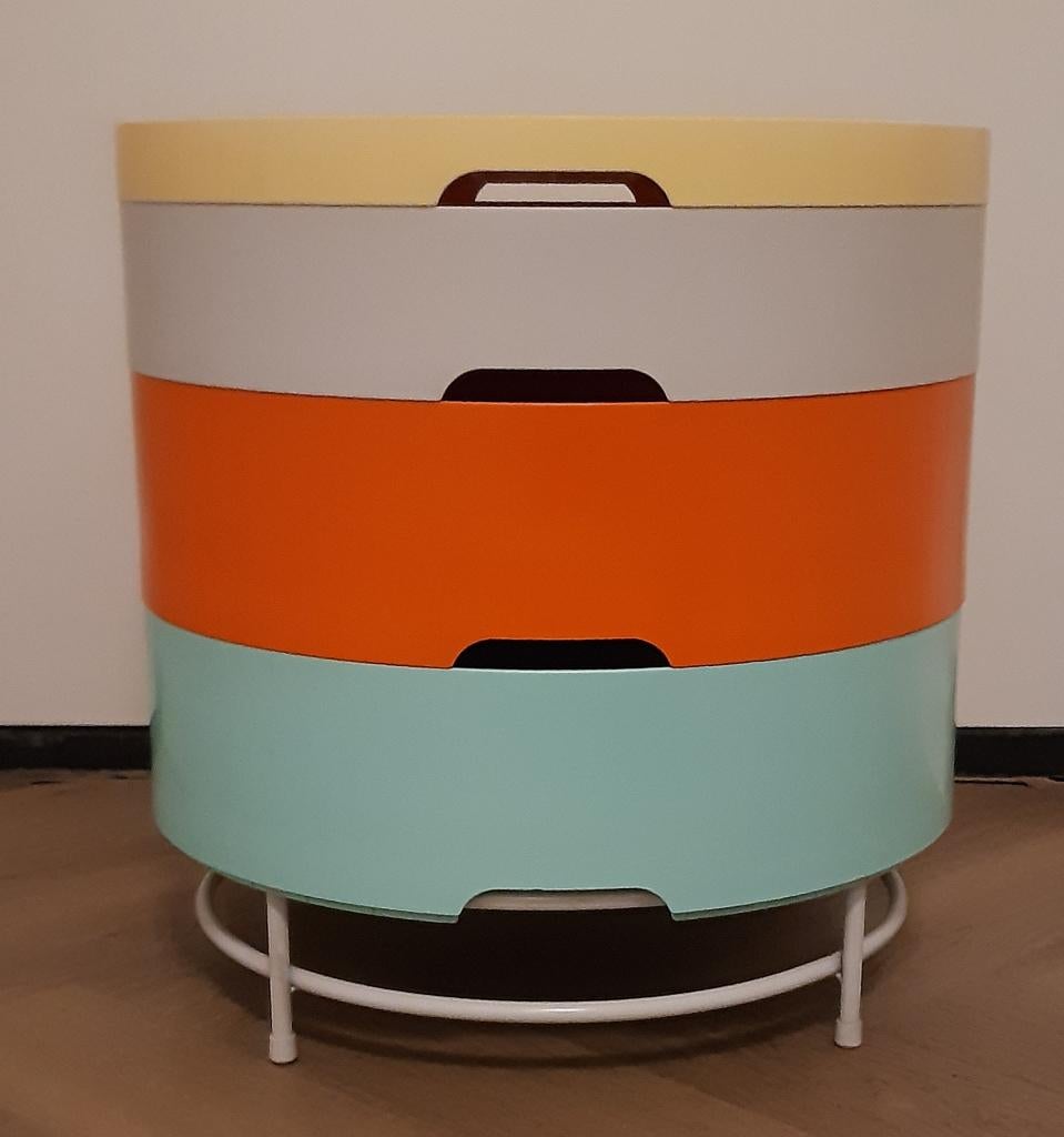 Ikea PS 2014 design bijzettafel prachtig item, Design - retro - vintage, Rond, Zo goed als nieuw, Ophalen