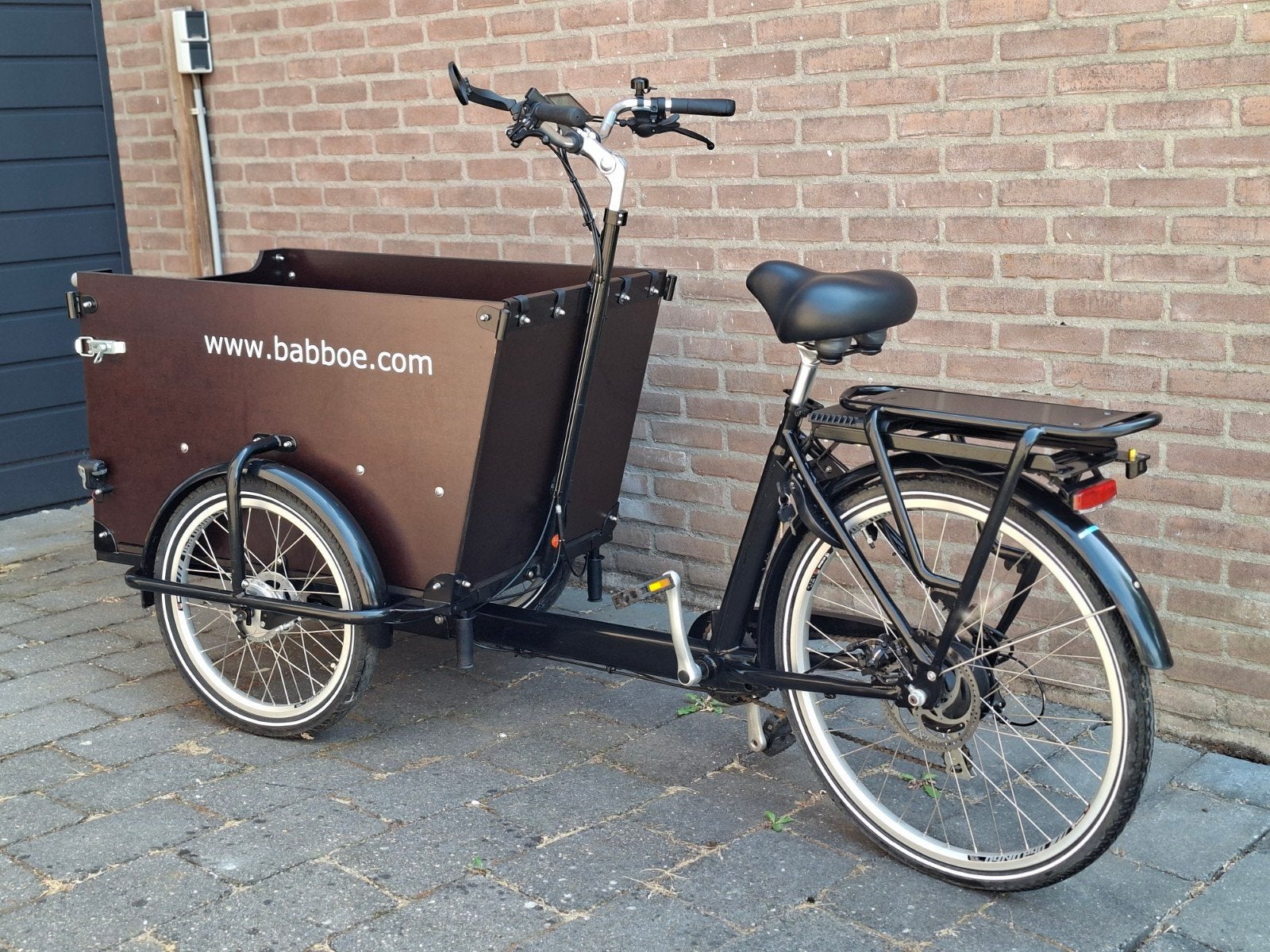 Babboe Dog elektrische bakfiets - Weinig gebruikt, Fietsen en Brommers, Fietsen | Bakfietsen, Elektrisch, Zo goed als nieuw, Schijfrem