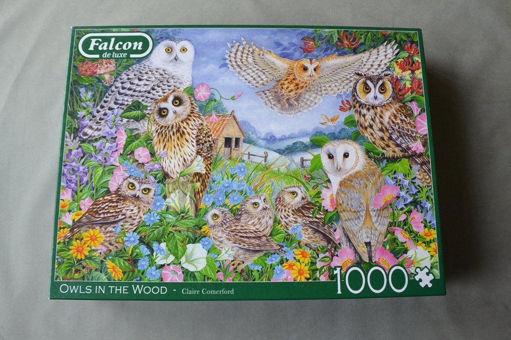 Falcon puzzel uilen 1000stukjes, Ophalen of Verzenden, 500 t/m 1500 stukjes, Gebruikt, Legpuzzel
