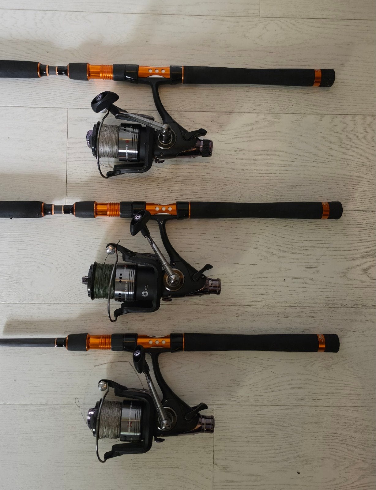3x Professionele Sportex Turbocat Meervalhengels met Molens, Ophalen of Verzenden, Zo goed als nieuw, Complete hengel