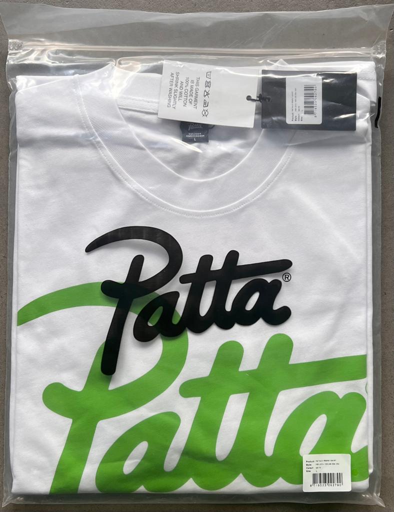Patta Chlorophyll 20 Years T-Shirt Wit Maat L, Kleding | Heren, T-shirts, Ophalen of Verzenden, Nieuw, Maat 52/54 (L), Wit