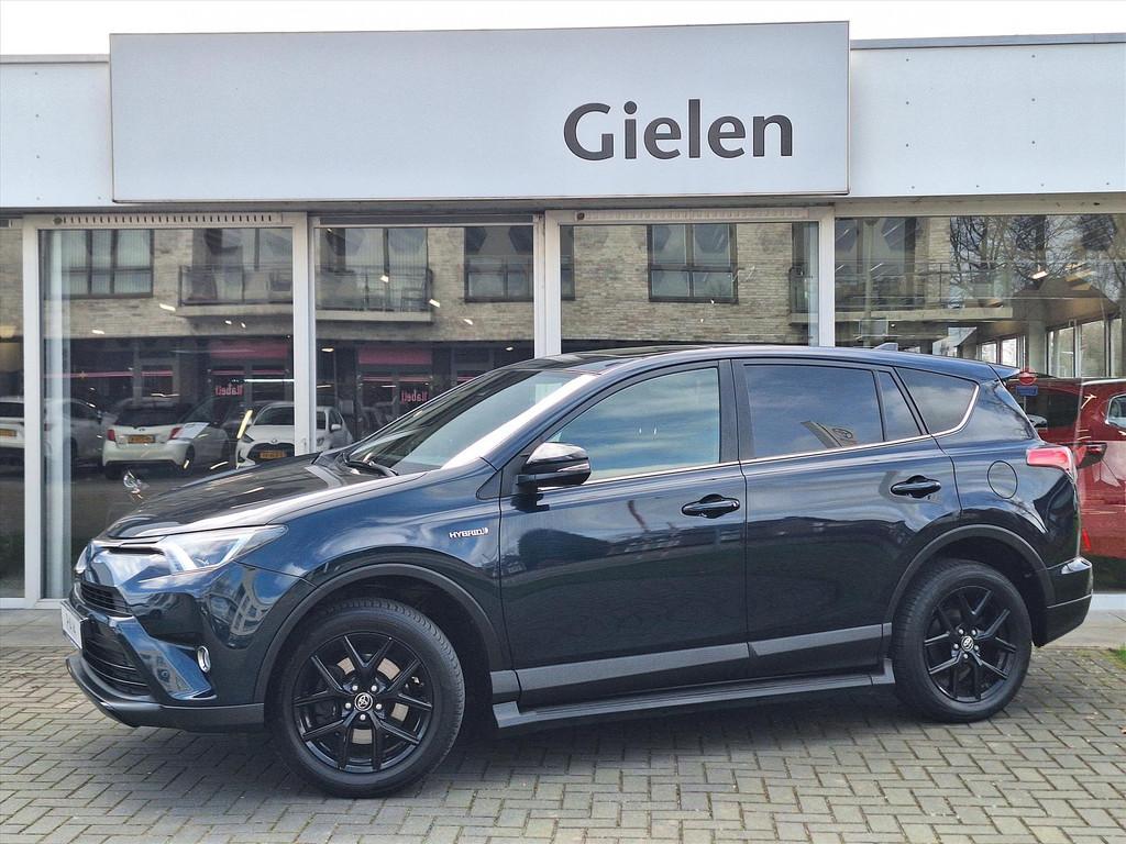 Toyota RAV4 2.5 Hybrid AWD Black Edition | Schuifdak, Treepl, Auto's, Automaat, 12 maanden, Stof, Gebruikt
