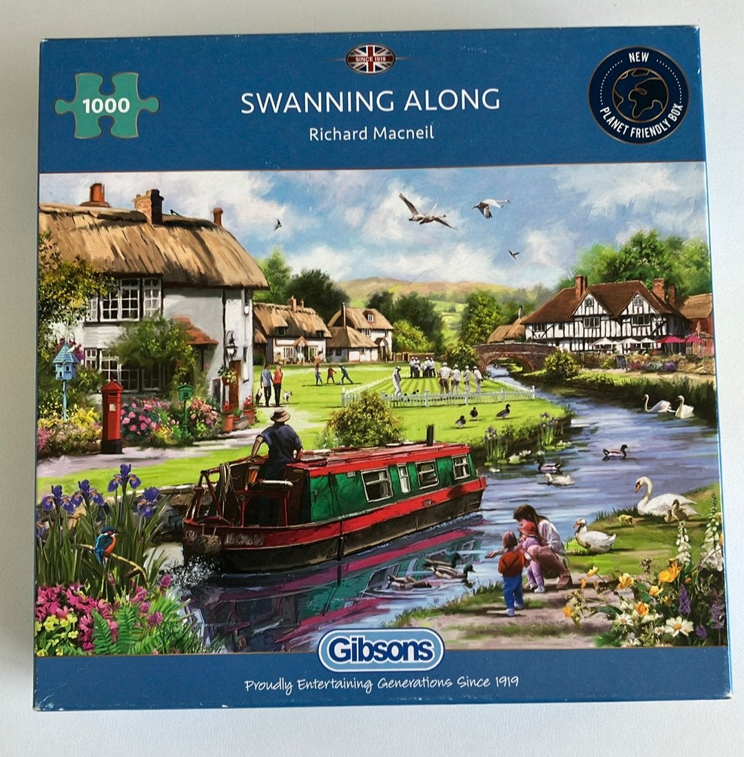 Gibson - Swanning Along - 1000, Ophalen of Verzenden, 500 t/m 1500 stukjes, Zo goed als nieuw, Legpuzzel