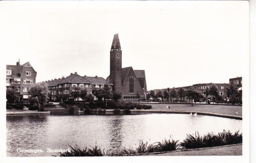 GRONINGEN,- Sionskerk.  06-05, Ophalen of Verzenden, 1940 tot 1960, Gelopen, Groningen