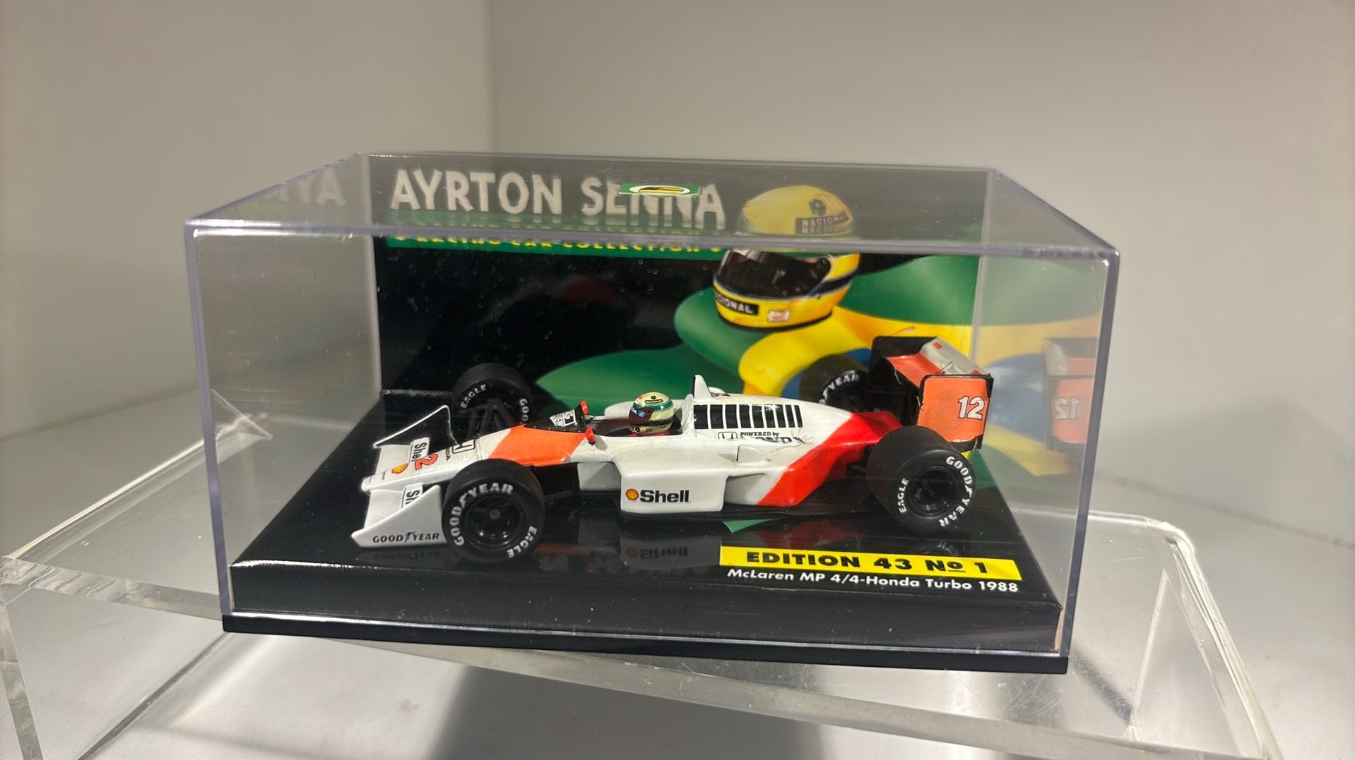 F1 McLaren mp4/4 honda turbo senna 1988 minichamps1.43, Auto, Ophalen of Verzenden, MiniChamps, A