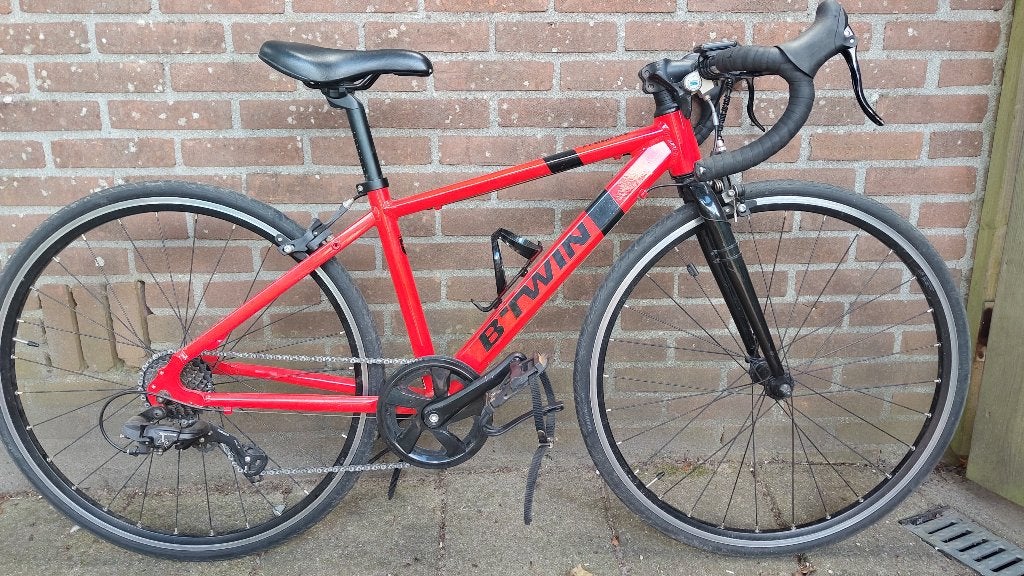 Btwin Triban 100 kinderracefiets, Minder dan 10 versnellingen, Gebruikt, Velgrem, Aluminium