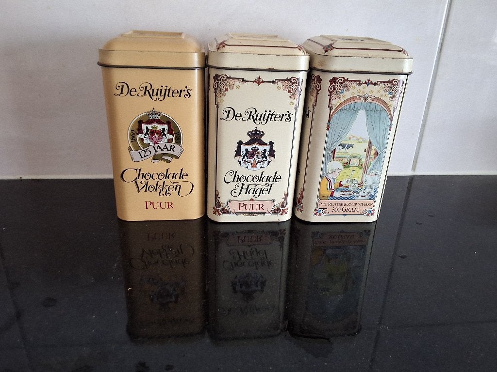 De Ruijter hagelslag melk / puur Vlokken blikken, Verzamelen, Ophalen of Verzenden, Gebruikt, Overige