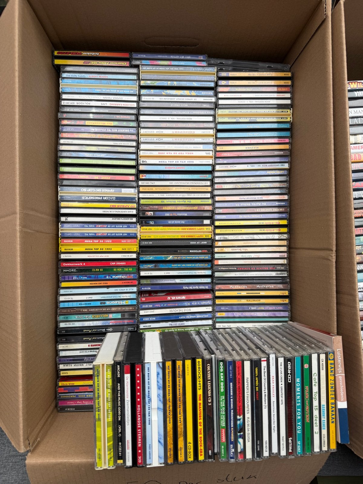 Grote doos vol diverse CD's - Pop, Rock, Schlager, Dance, Ophalen of Verzenden, Zo goed als nieuw, Verzamelalbum, Inclusief doosje
