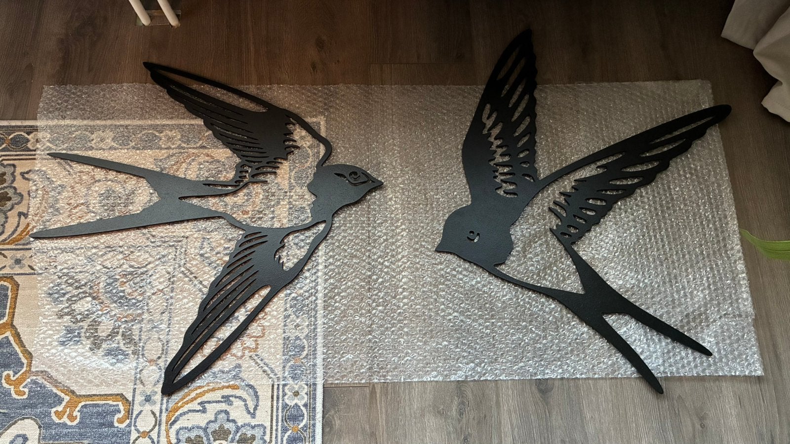 Zwaluw koppel van wijgraverenhout, Ophalen, Landelijk, 38 cm, Zwart