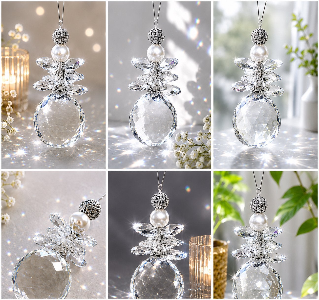 Handgemaakte geluksengel met Swarovski & Schönbern kristal, Verzenden, Overige stijlen, Nieuw, Glas