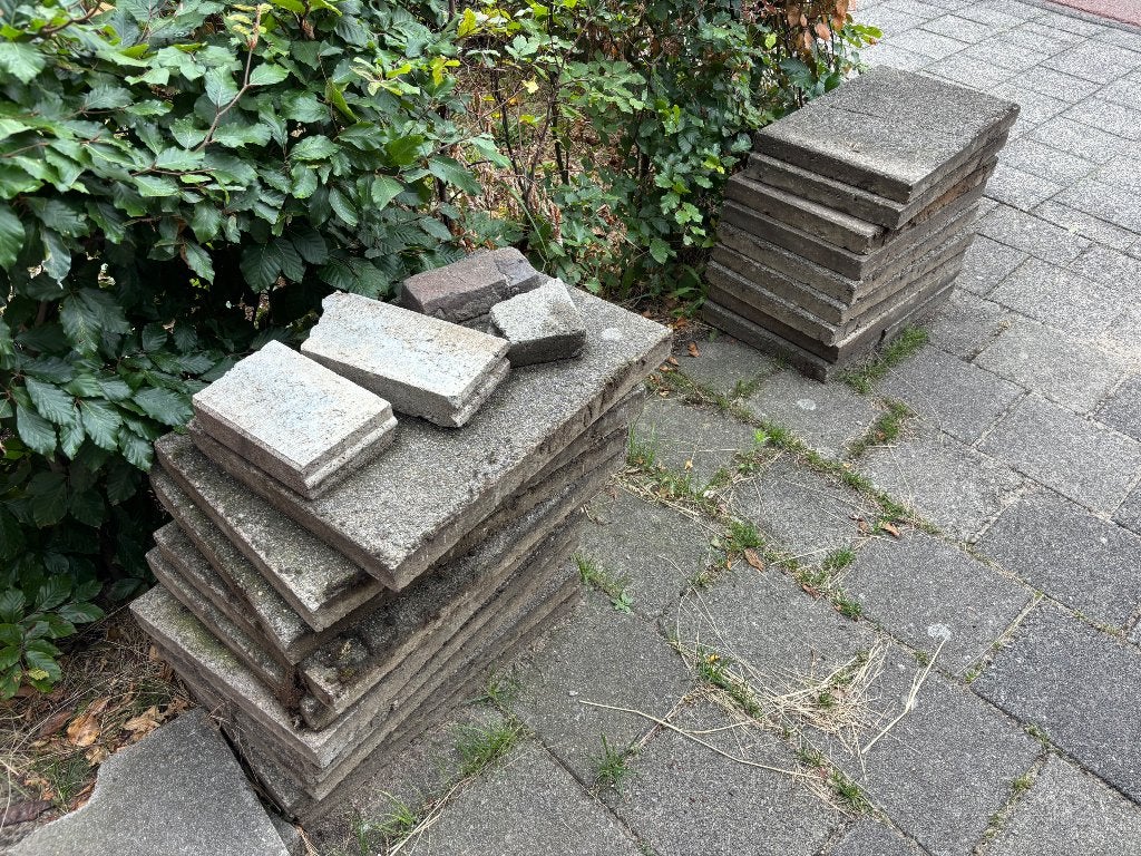 Tegels, Tuin en Terras, Tegels en Klinkers, Ophalen, Gebruikt, Beton, Terrastegels