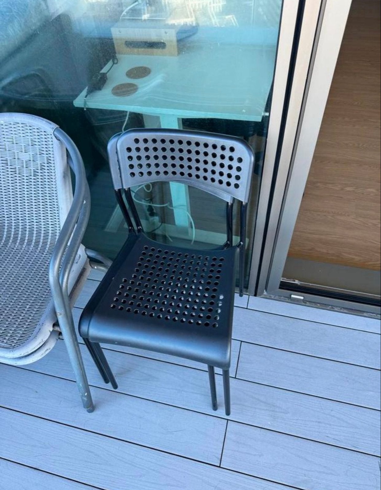 4 Stoelen – IKEA Sandsberg + Tuinstoel, Ophalen, Kunststof, Gebruikt, Twee