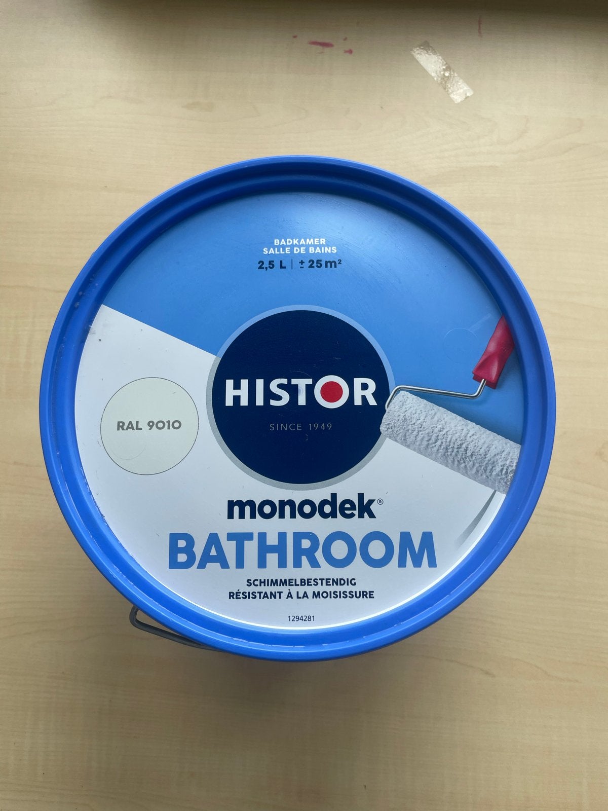 Histor Monodek Bathroom RAL 9010 - 2,5L Schimmelbestendig, Ophalen, Nieuw, Overige typen