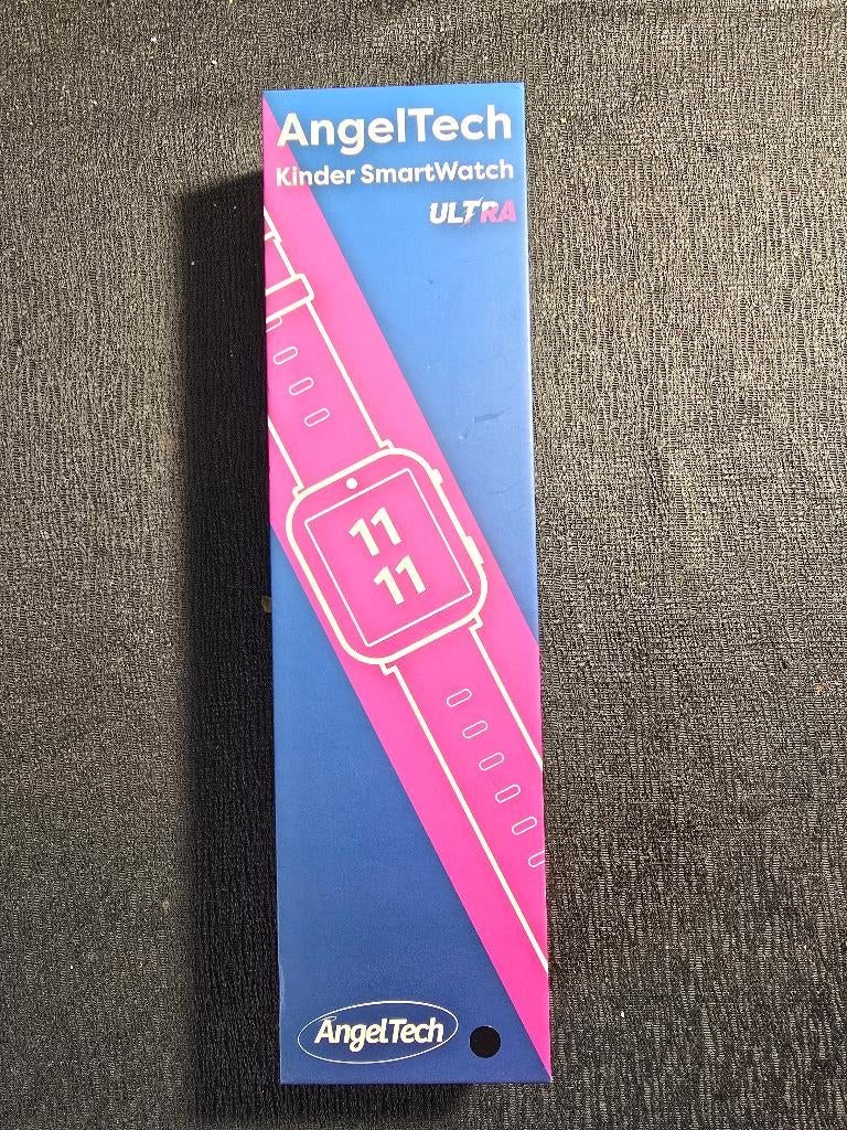 AngelTech Ultra GPS Horloge Kind Met Simkaart 4G, Ophalen of Verzenden, Gebruikt, Zwart, Jongen of Meisje
