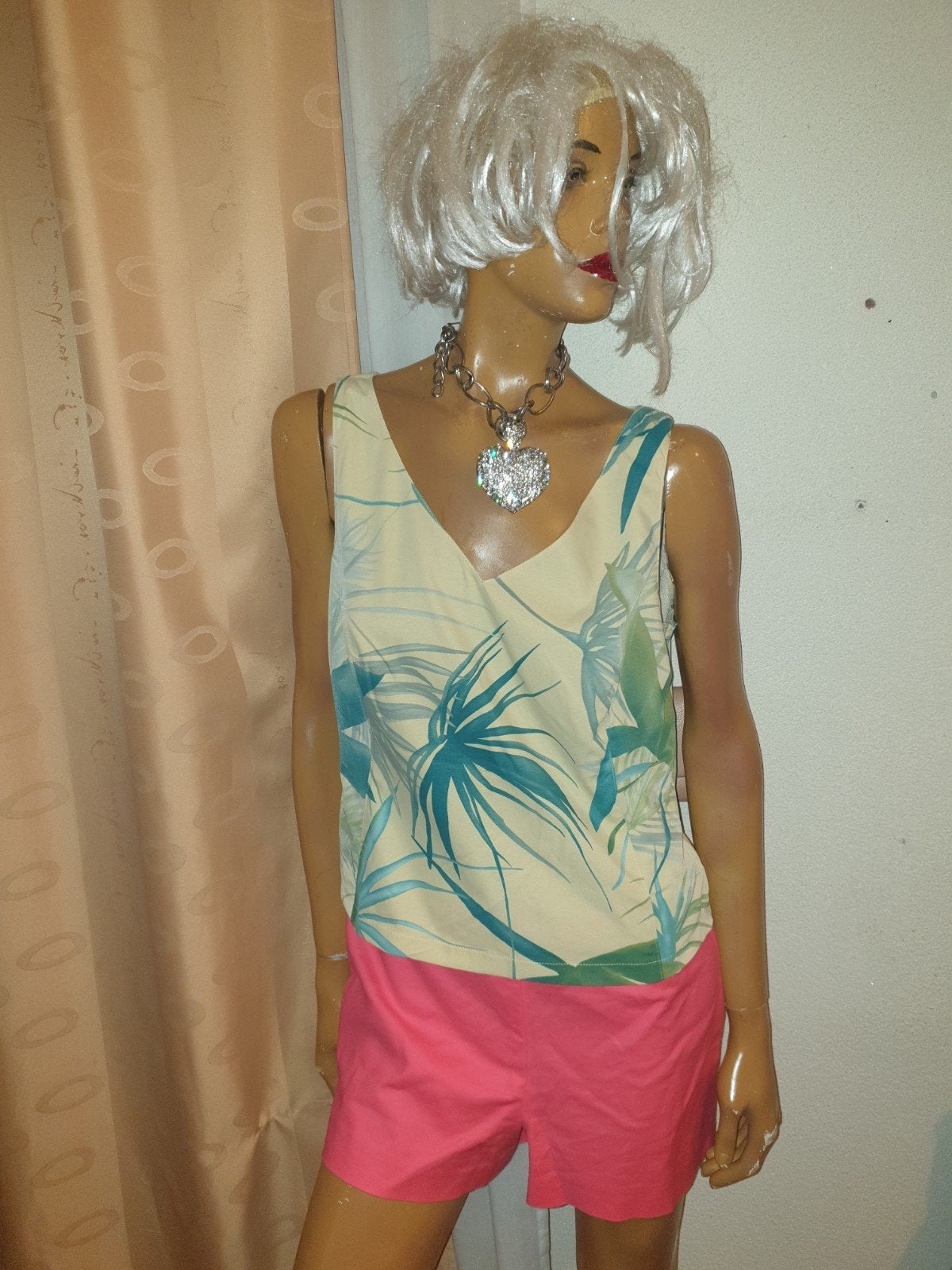 Zomerse Top met Tropische Print -blacky dress Maat M, Maat 38/40 (M), Ophalen of Verzenden, Zo goed als nieuw, Groen