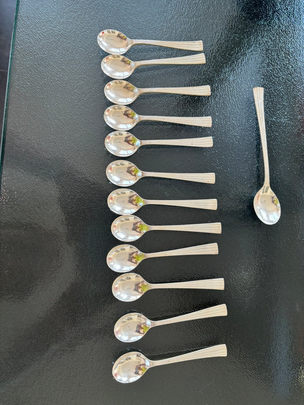 Theelepeltjes verzilverd D.E., Antiek en Kunst, Ophalen of Verzenden