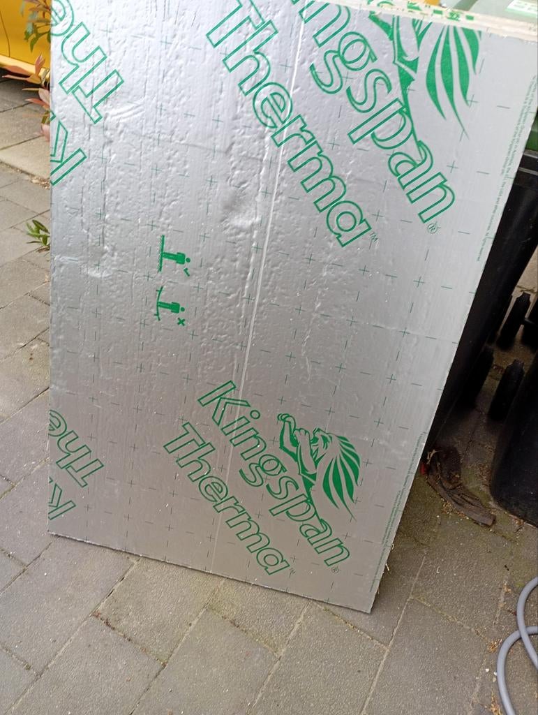 5 x Kingspan Therma PIR afschotisolatie 80x120 cm 3,0-3,8 cm, Gebruikt, Hardschuim (Pir), Minder dan 5 m², 8 tot 12 cm