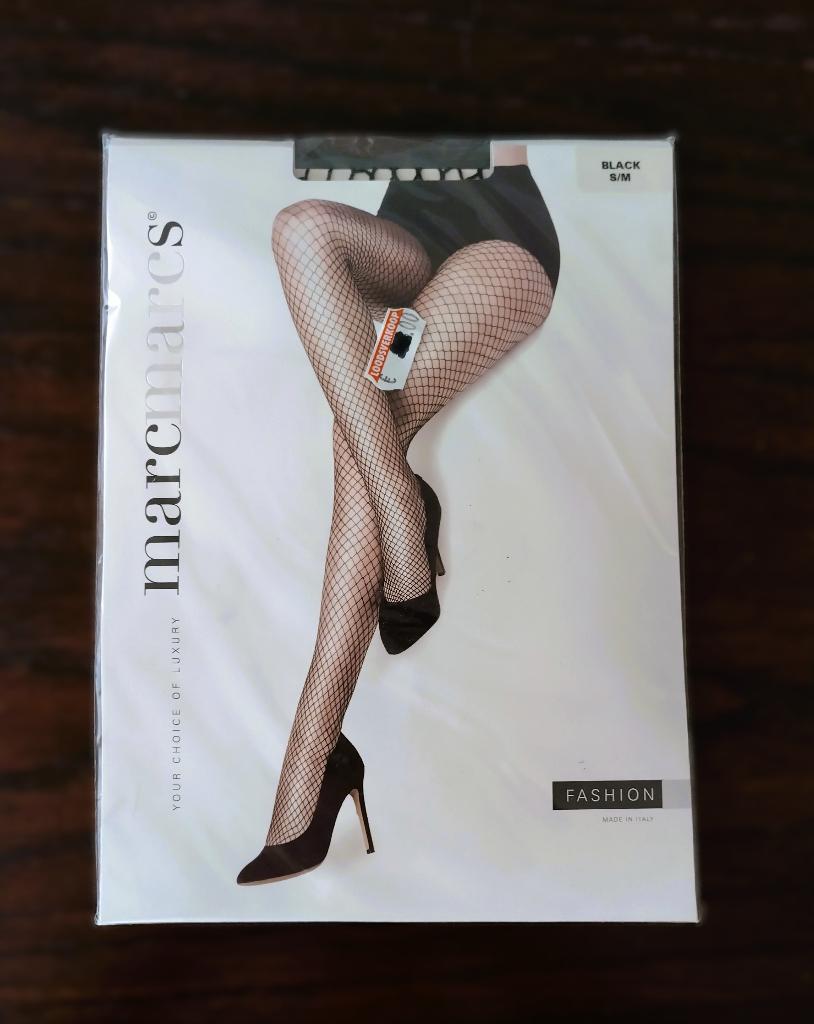 Fishnet Panty, Zwart, S-M, Middelgroten Gaten, MarcMarcs, Kleding | Dames, Zwart, Nieuw, Maat 40/42 (M), Ophalen of Verzenden