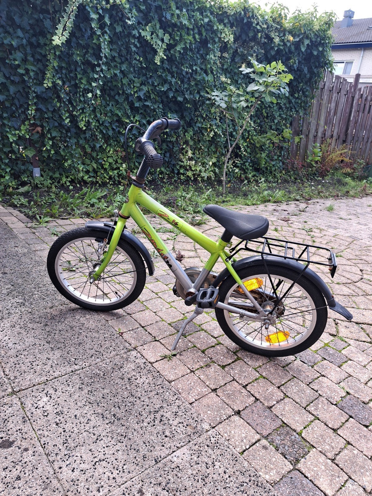 Kinderfiets - Groen, Fietsen en Brommers, Ophalen, Gebruikt, Velgrem, Minder dan 16 inch