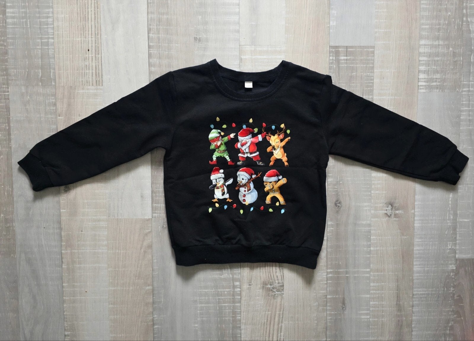 Zwarte Kersttrui - Maat 120, Gebruikt, Jongen of Meisje, Trui of Vest, Ophalen of Verzenden