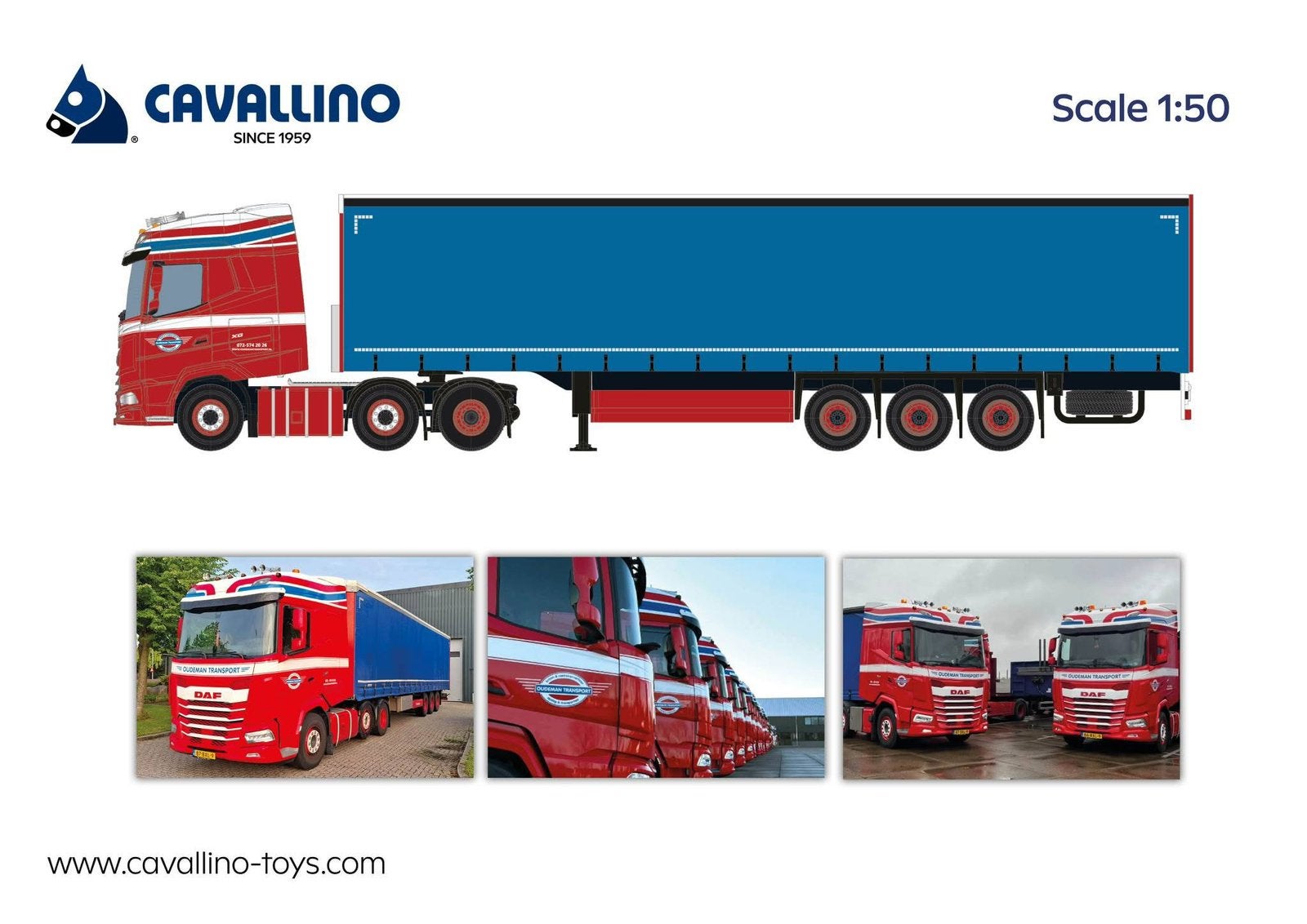 Cavallino 1:50 Oudeman  Geen Tekno/Wsi, Ophalen of Verzenden, Nieuw, Bus of Vrachtwagen, Overige merken