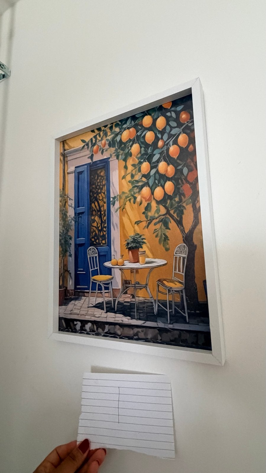 Gratis ingelijste poster met citroenboom en terras, Ophalen, 50 – 75, Gebruikt, Foto of Poster