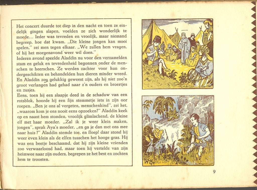 Aladdin en de tooverfluit Geillustreerd door Jan Wiegman., Eén stripboek, Ophalen of Verzenden, Gelezen