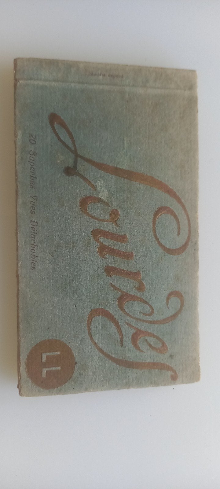 Antiek boekje met ansichtkaarten van Lourdes, Antiek en Kunst, Ophalen of Verzenden